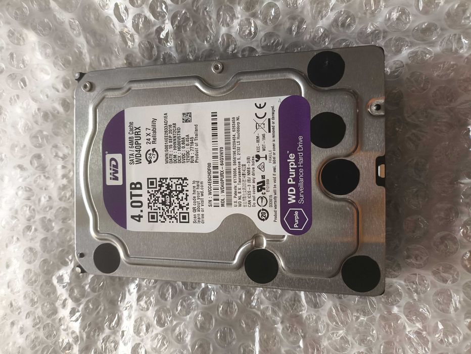 dysk do pracy ciągłej HDD WD Purple 4TB wd40purx 64 MB cache