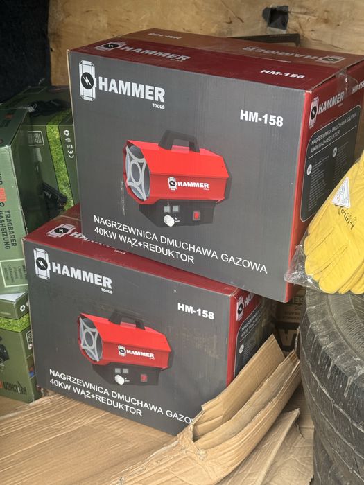 Газовий обігрівач HAMMER 40 кВт з термостатом, шлангом та редуктором