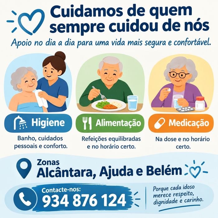 Apoio ao idoso com dedicação