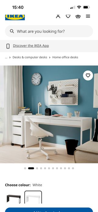 Mesa branca 142x50 IKEA