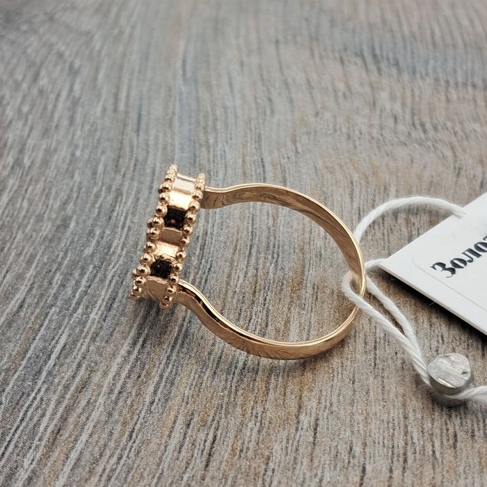 Золотое кольцо золота обручка Клевер золото 585