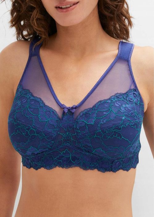 B.P.C biustonosz miękki bez fiszbin z koronką ^100F