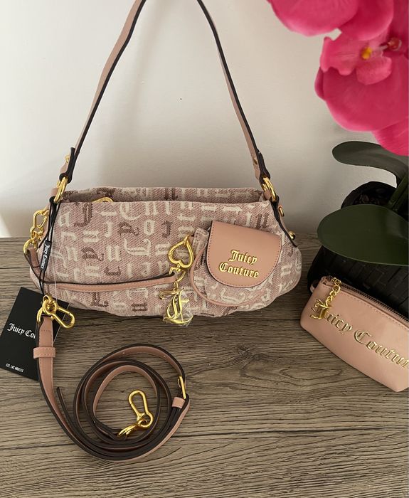 Nowa torebka crossbody Juicy Couture + breloczek + portfelik