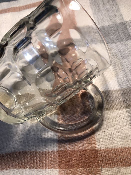 Szklany kufel z uchem, nowy kubek 0,5l Florentyna grube szkło do piwa