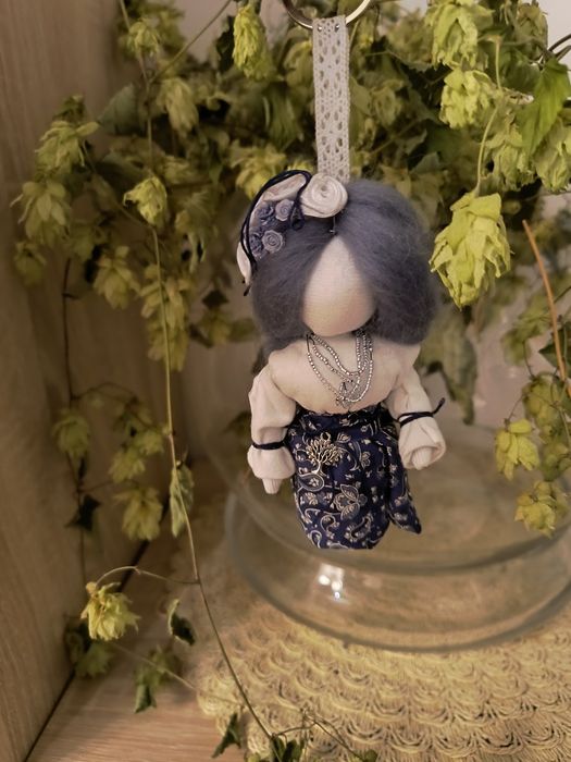 Motanka słowiańska lalka handmade – brelok zawieszka 12 cm (74)