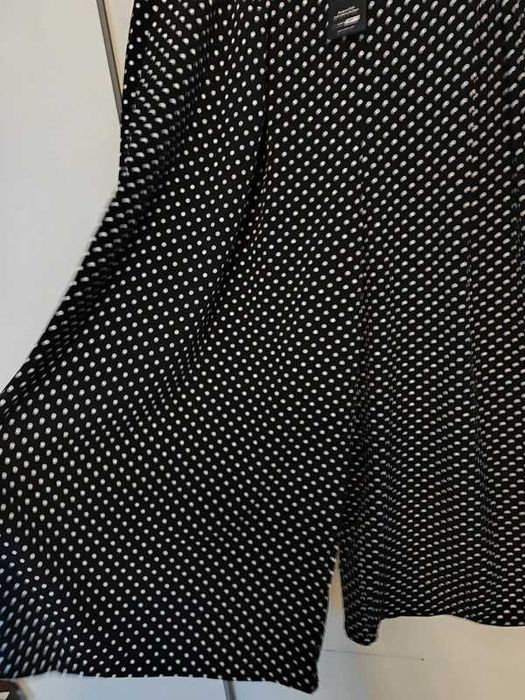Shein spódnica spodnie szerokie grochy 50