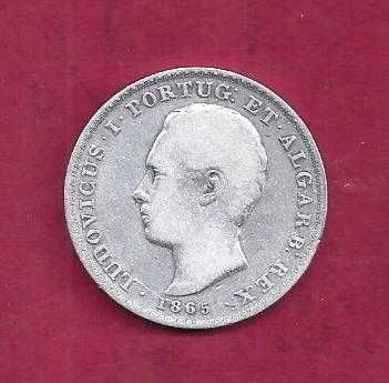 MONARQUIA   D. LUIS I  500  REIS    1865   PRATA