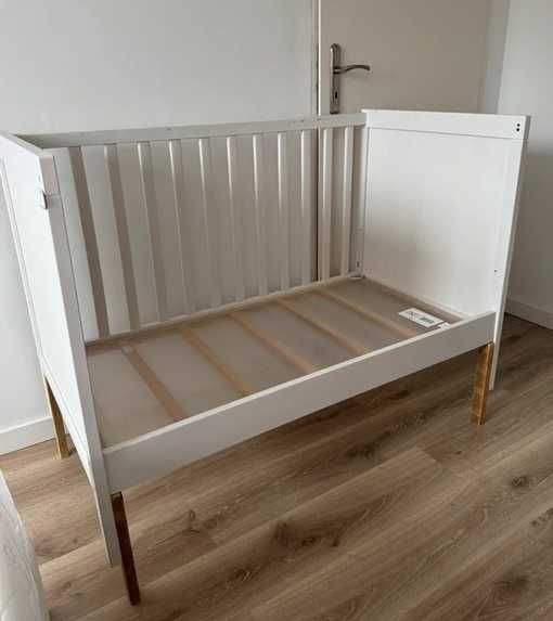 Łóżeczko dziecięce biały Ikea Sundvik 60x120 materac