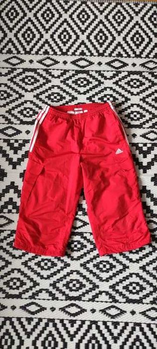 Adidas spodenki 3/4 vintage Red sport luźne logo retro unisex