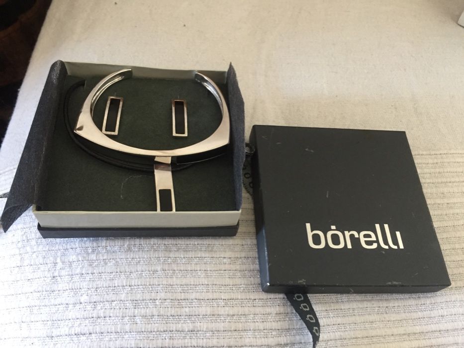 conjunto de jóias Borelli . brincos, colar e pulseira