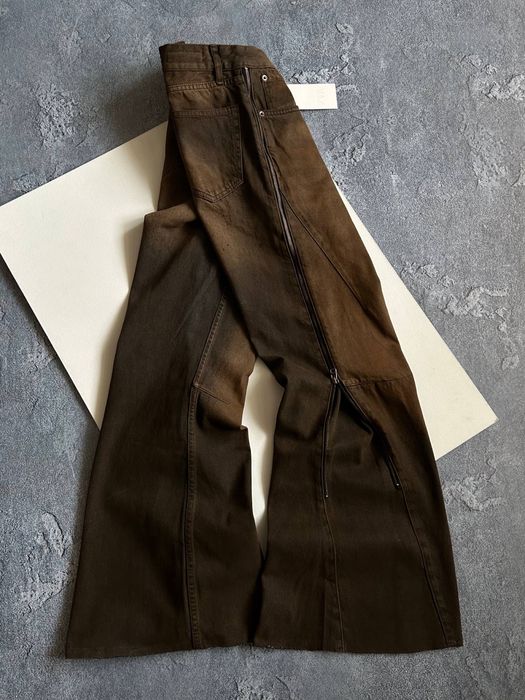 zara flared zip distressed brown