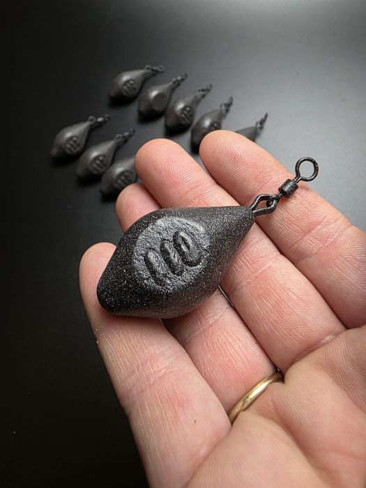 10 x Ciężarek karpiowy z krętlikiem Tribomb 110g rzut wywózka