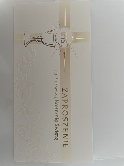 Zaproszenia Komunia Swieta . Komplet 14 sztuk