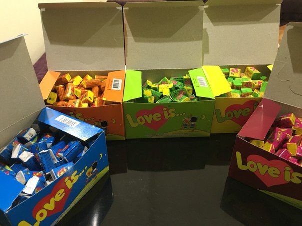 Жвачки Love is жевательная резинка лове ис 5 вкусов есть опт