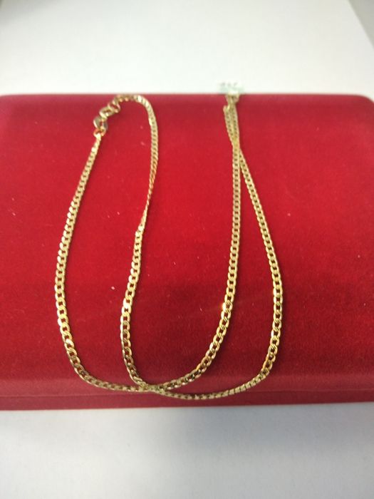 Złoty łańcuszek splot pancerka złoto 585 długość 45cm