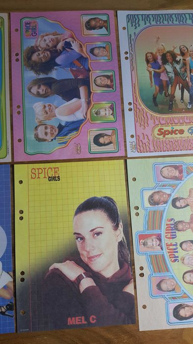 Karteczki do segregatora Spice Girls z lat 90-tych Zestaw A5 A6