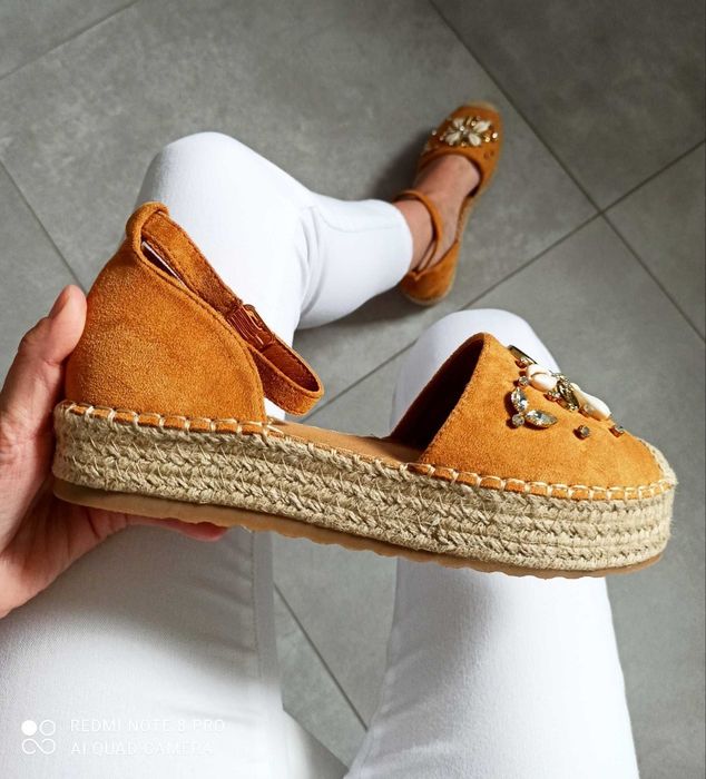 Espadryle sandałki damskie z muszelkami r.36.37.38.39.40