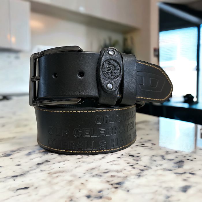 Мужской кожаный ремень diesel, ширина 4.5 см