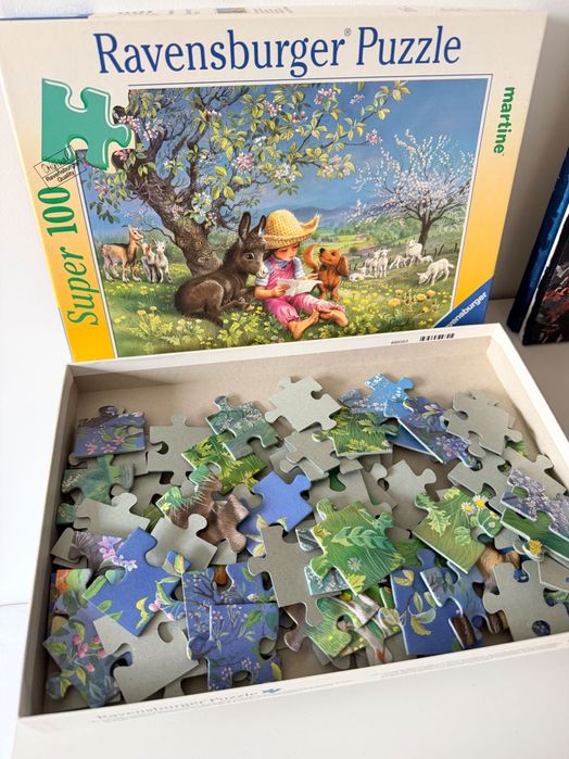 vintage puzzle dla dzieci „Martine: Ein Frühlingstag” (Wiosenny dzień) od firmy Ravensburger 100