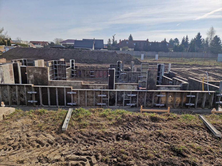 Szalunki fundamentowe, szalunek ścienny wynajem wypożyczanie