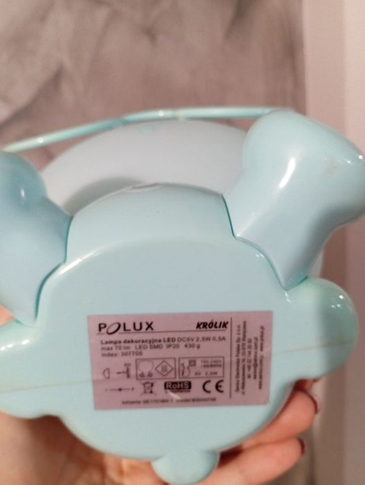 Lampka nocna dla dziecka Polux Zajączek