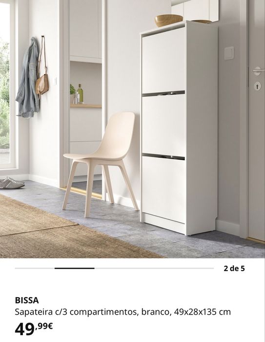 Sapateira branca ikea