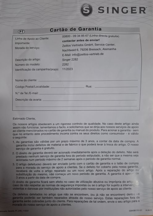 Maquina Costura Singer Tradition 2282 (32 pontos)