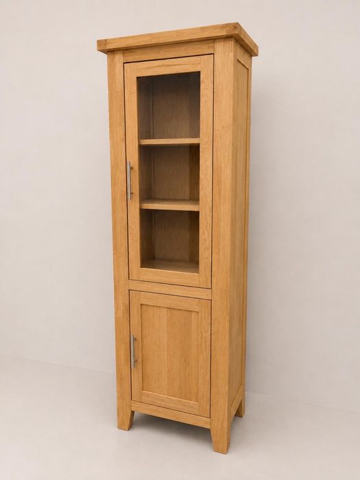 Ładna dębowa witryna / lite drewno / biblioteczka / dowóz wysyłka