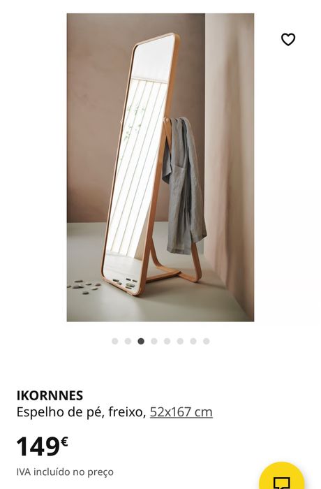 Espelho corpo inteiro ikea