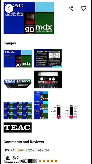 Kaseta TEAC hdx 90 SUPER METAL  _1985 Made in Japan