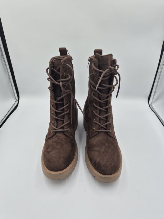 Botki damskie Brązowe Dockers na obcasie 41