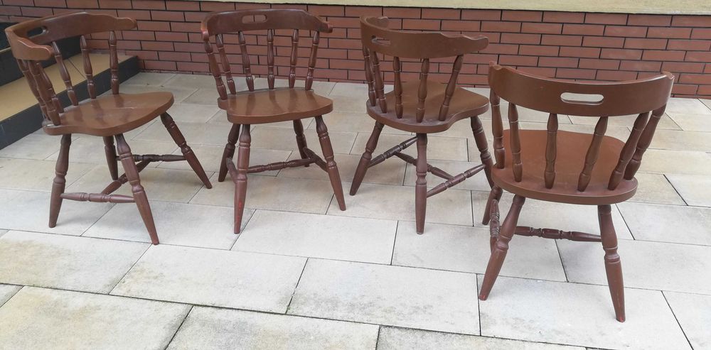 komplet krzeseł drewnianych bonanza toczone styl solidne stół krzesło