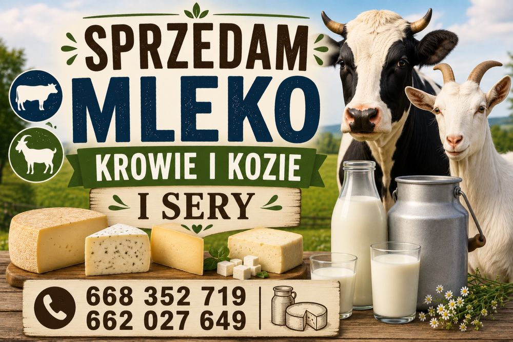 Mleko sery krowie kozie