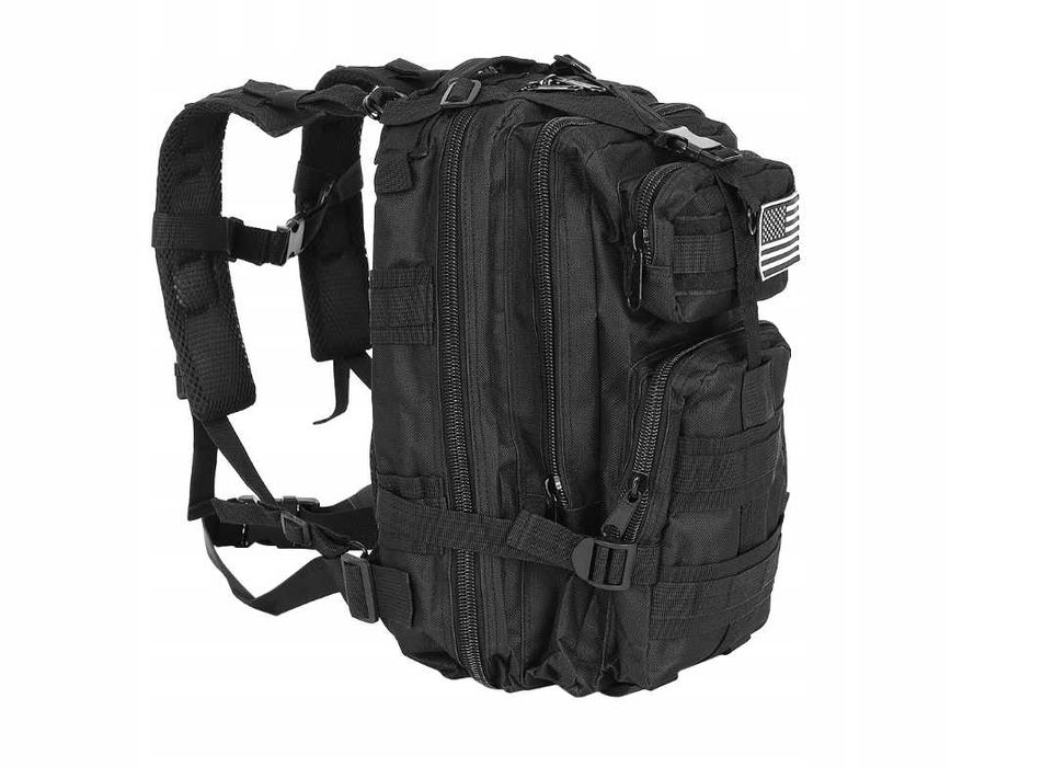 DUŻY Plecak wojskowy militarny survival czarny