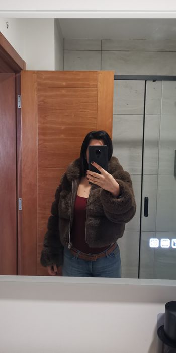 Mochy- S/M casaco com pêlo e polipele