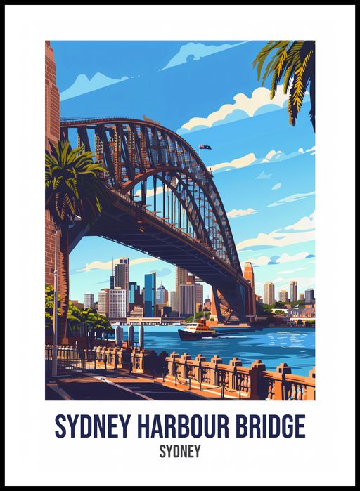 Plakat 67,5x95cm Sydney Harbour Bridge