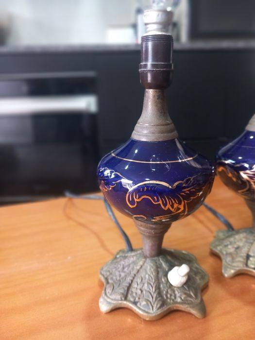 Candeeiros de mesa cabeceira antigos , cerca de 60 anos