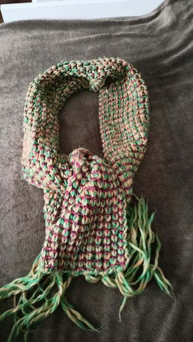 Szalik zielony  kolorowy