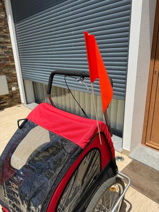 Atrelado de bicicleta de dois lugares