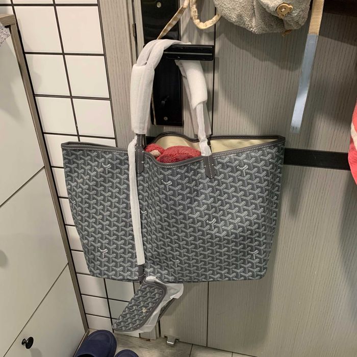 Klasyczna torebka shopper Goyard w szarej wzorówce