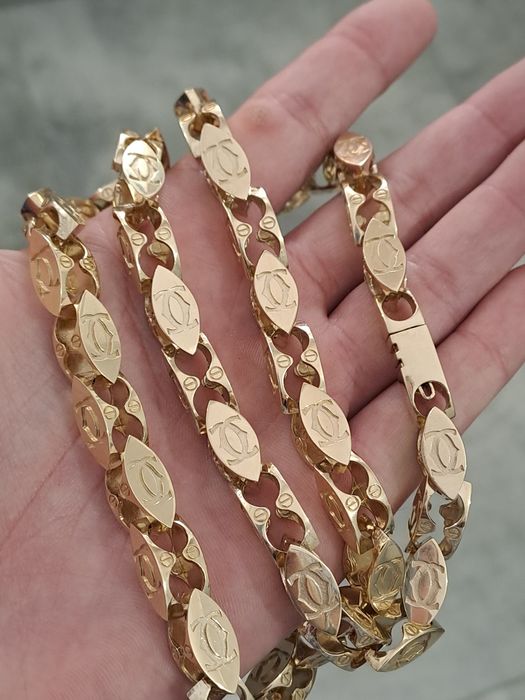 Złoty łańcuszek splot  CARTIER 585 Nowy 385 zł/g!
