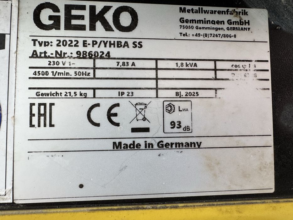 GEKO 2022 E-P/YHBA SS agregat prądotworczy