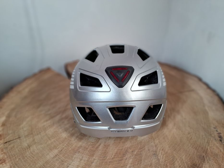 Велошолом Abus Hyban 2.0 Signal Silver Розмір М. Шолом Велосипедний