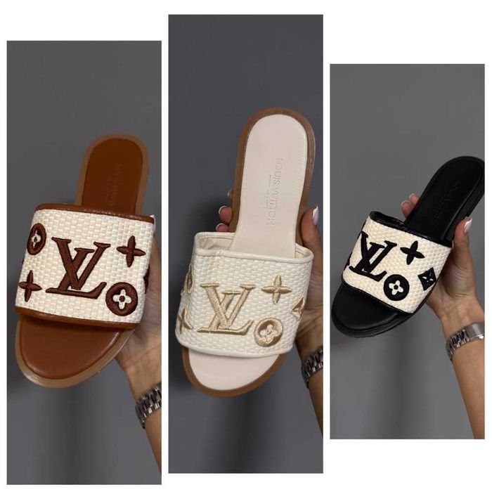 Женские летние шлепанцы Louis Vuitton Slides шлепки луи виттон жіночі літні шльопанці луї віттон шльопки