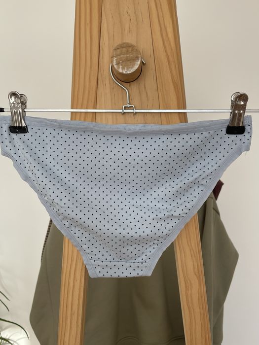 Трусики жіночі блакитні в горошок/ cotton 95%/ esmara