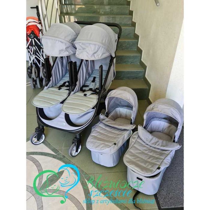 Mały wózek dla bliźniąt 2w1 KOMIS