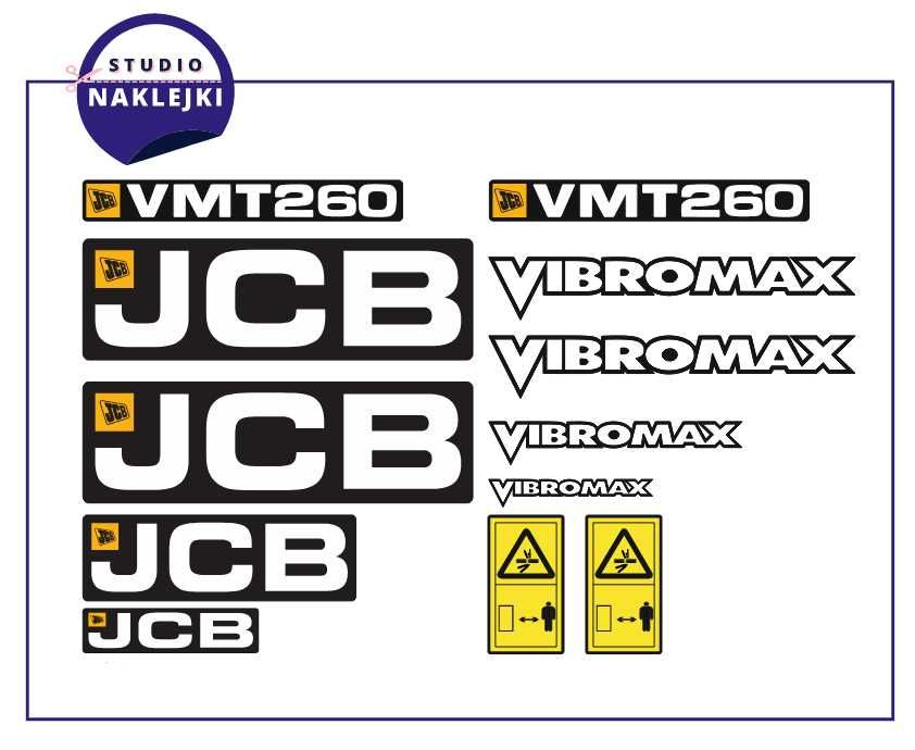 Naklejki Zestaw na Walec drogowy JCB VMT260 VIBROMAX Nalepki