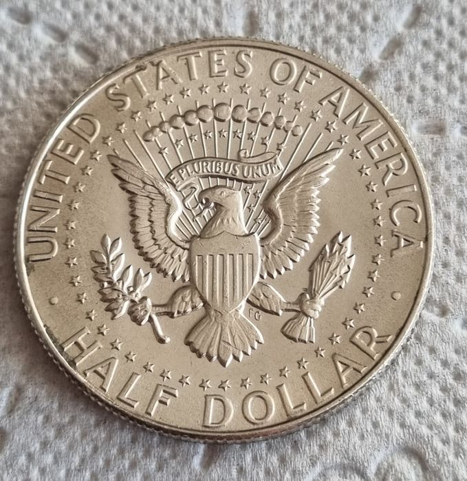 Half dolar pół dolara Kennedy 1968 srebro Ag (2)