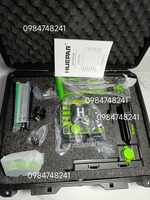 Лазерний рівень Huepar W04CG 4D 16 ліній (зелений промінь) (W04CG)