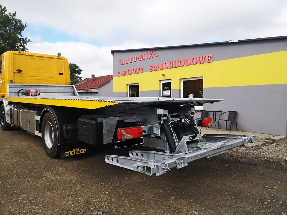 Mercedes-Benz platforma hydrauliczna DMC 26T auto - laweta zabudowa  NOWE NADWOZIE, płyta hydrauliczna, pomoc drogowa, producent